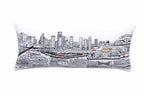 HomeRoots Cream 35' White Houston Daylight Skyline Lumbar Decorative Pillow