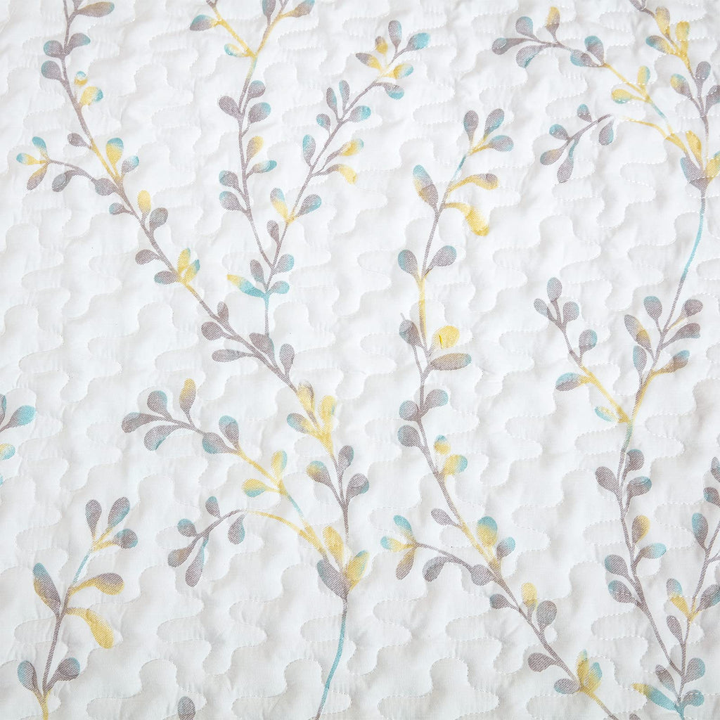 Exclusivo Mezcla Microfiber Flower Pattern Quilted Throw Blanket For Bed/Couch/Sofa, Soft And Lightweight (50''X 60'', White)