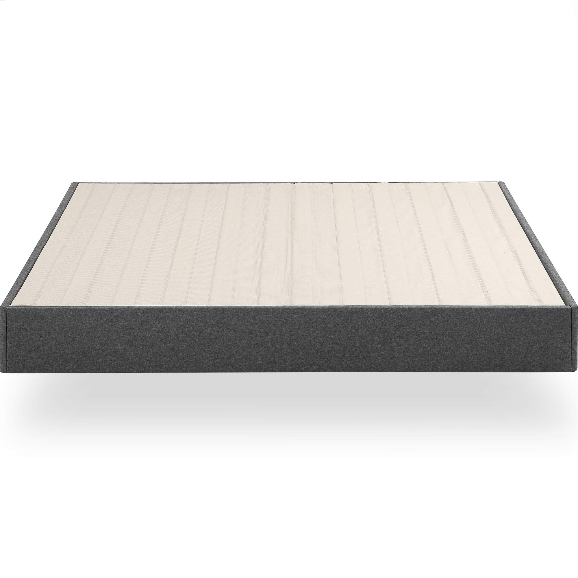 ZINUS Upholstered Metal and Wood Box Spring / 9 Inch Mattress Foundation / Easy Assembly / Fabric Paneled Design, Queen