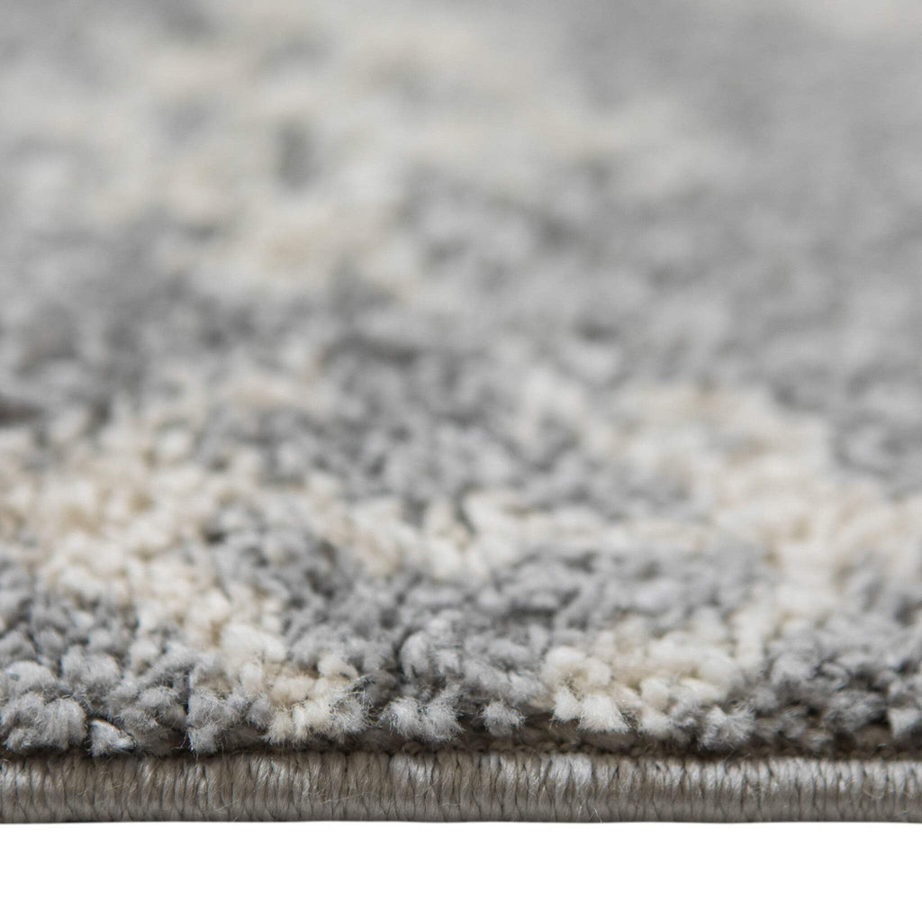 HomeRoots 531967 8 x 11 ft. Gray & Ivory Geometric Shag Rectangle Area Rug
