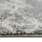 HomeRoots 531967 8 x 11 ft. Gray & Ivory Geometric Shag Rectangle Area Rug