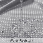 Silver Grey Hotel Style Shower Curtain Small Size Luxury Ombre Waterproof Waffle Cloth Shower Stall Curtains For Rv Bathroom Gre