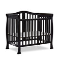 Dream On Me Addison 4-in-1 Convertible Mini Crib in Black, Greenguard Gold Certified, Non-Toxic Finishes, Built of New Zealand P