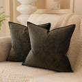 Juspurbet Ash Decorative Velvet Throw Pillow Covers 18X18 Inch Set Of 2,Broadside Soft Cushion Case With Invisible Zipper For So