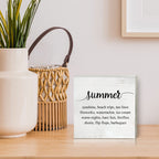 Summer Sunshine Beach Wood Box Sign Home Decor Rustic Summer Wooden Box Sign Block Plaque For Wall Tabletop Desk Decoration