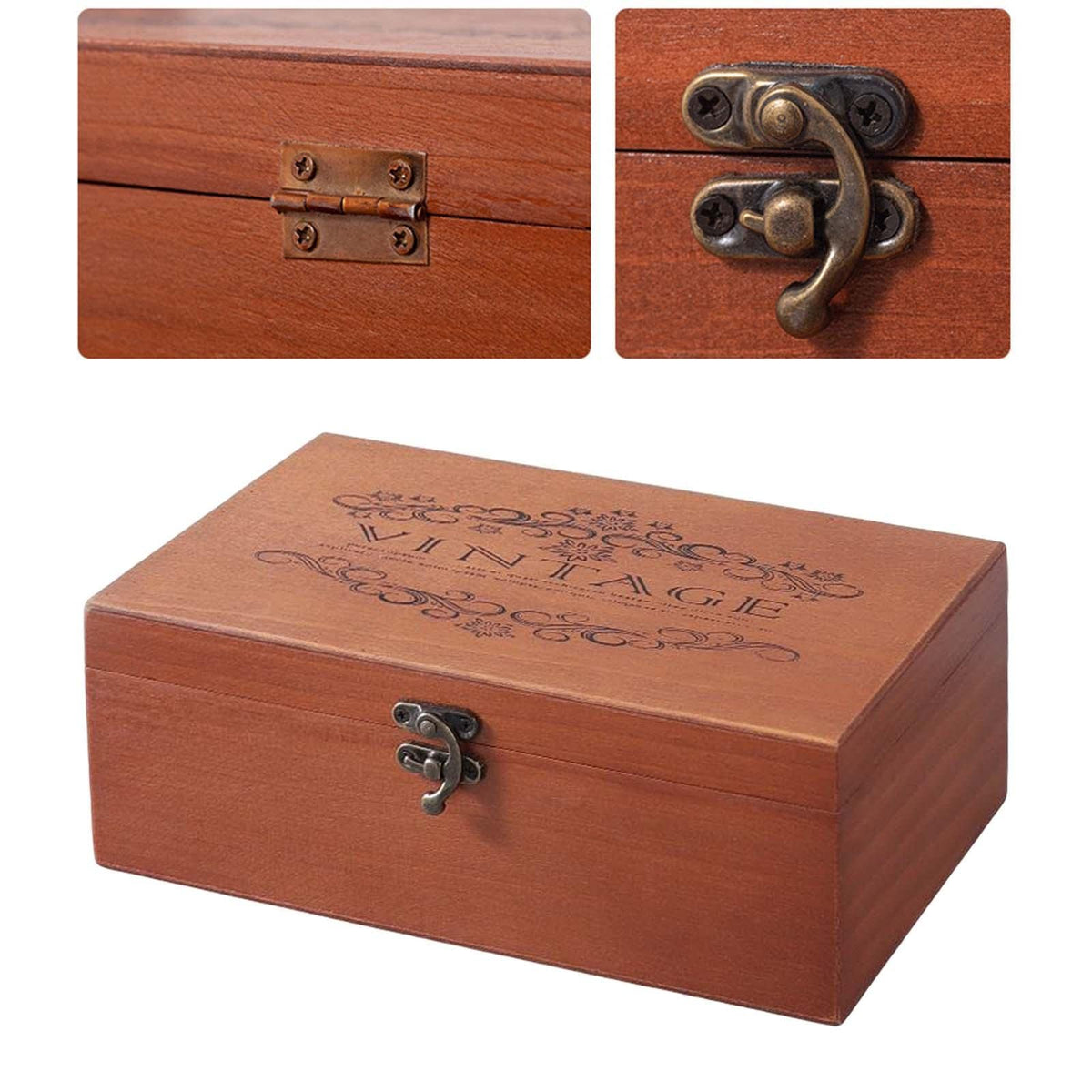 Enakshi Vintage Style Wooden Storage Box Portable Wood Jewelry Box Trinket Organizer S |Home & Garden | Household Supplies & Cle