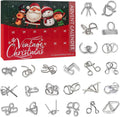 3D Metal Puzzle Advent Calendar 2023, Christmas Countdown with 24 Brain Teaser Puzzles Toys for Xmas for Kids and Adults in Gift