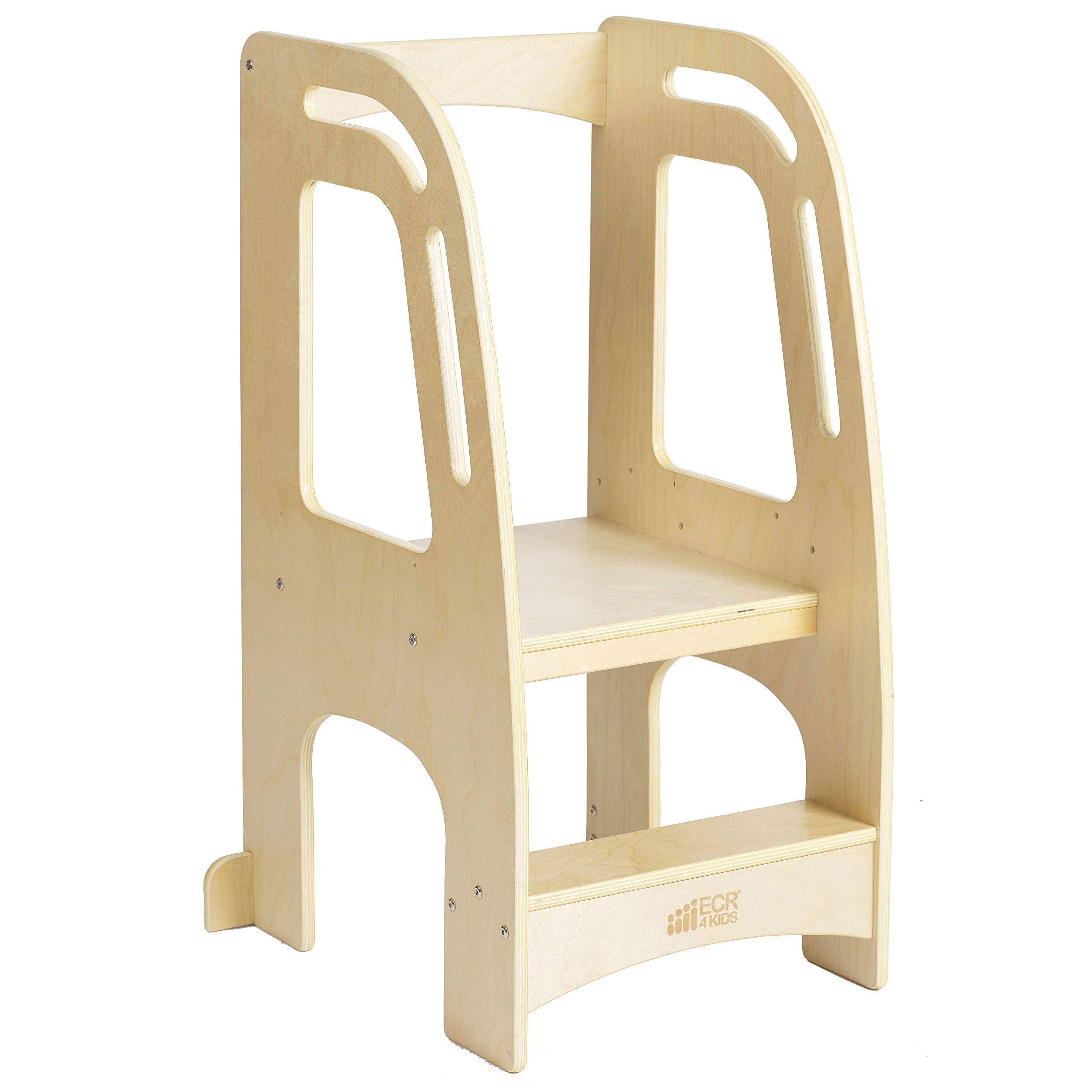 ECR4Kids Chefs Helper Kitchen Tower, Step Stool, Natural