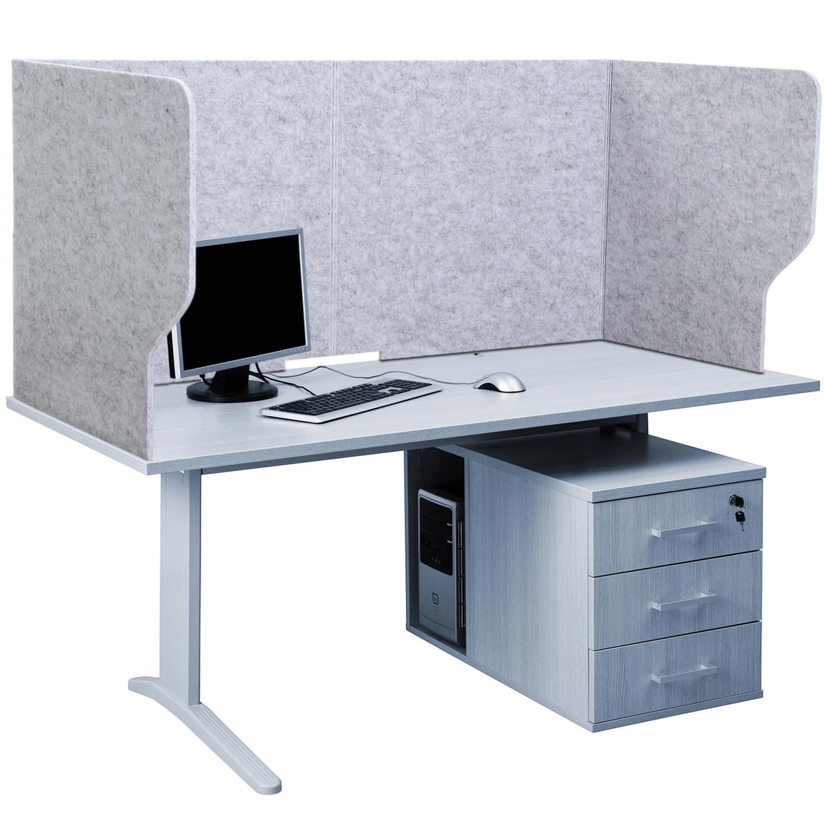 Dunzoom Large Desk Divider 47. 3 X 15. 7 Inch Desk Privacy Panel Foldable Portable Noise Reducing Partition For Students Office