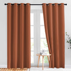Nicetown Living Room Curtains For Windows 84 Inch Long - Decorative Thermal Insulated Grommet Room Darkening Window Treatments F