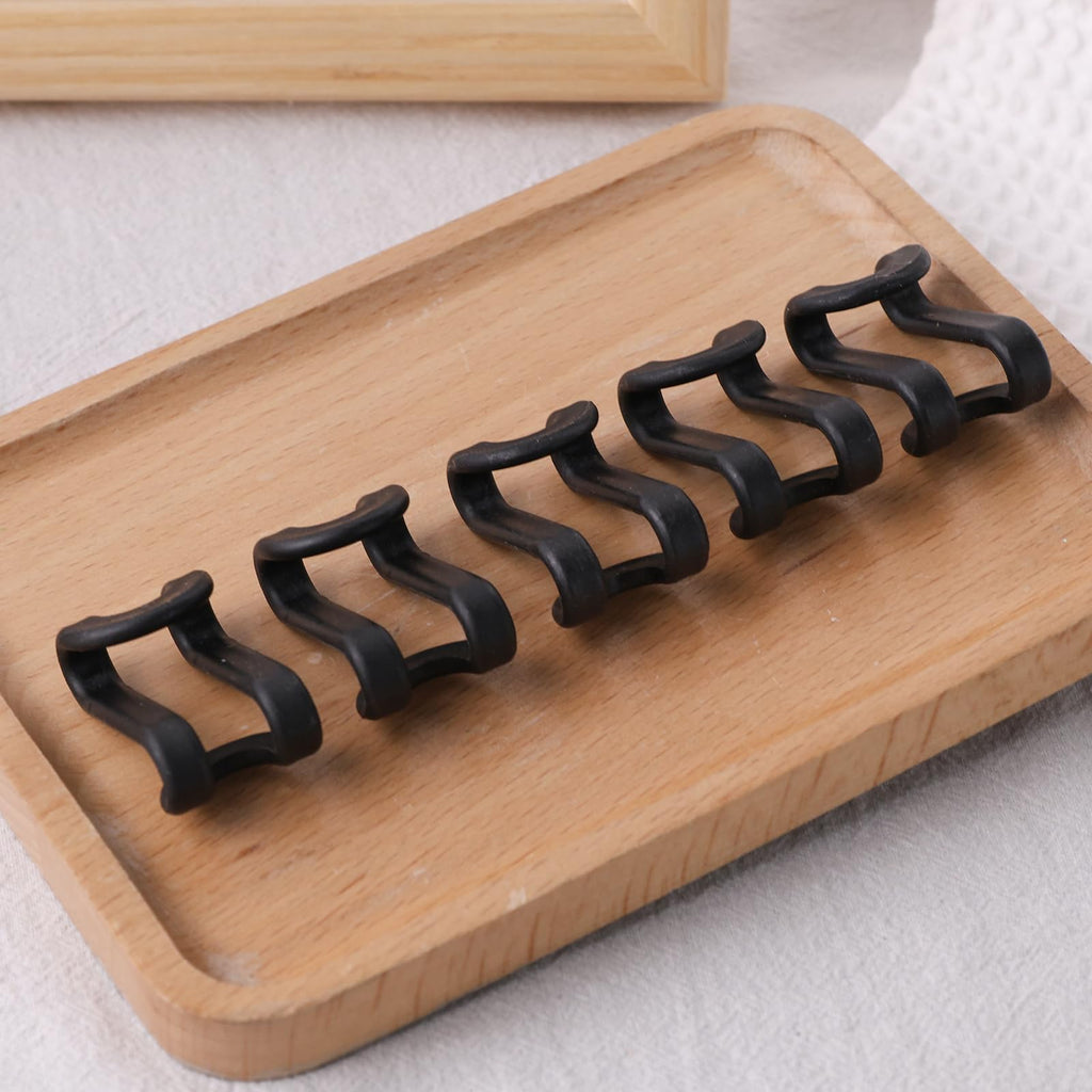 Hakday 60Pcs Hanger Connector Hooks, Black Clothes Hanger Connector Heavy Duty Space Saving Hooks For Velvet Hangers Wooden Hang