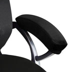 Trycooling 2 Pcs Polyester Removable Machine Washable Office Chair Armrest Slipcovers Covers (Length-30Cm) (Black)
