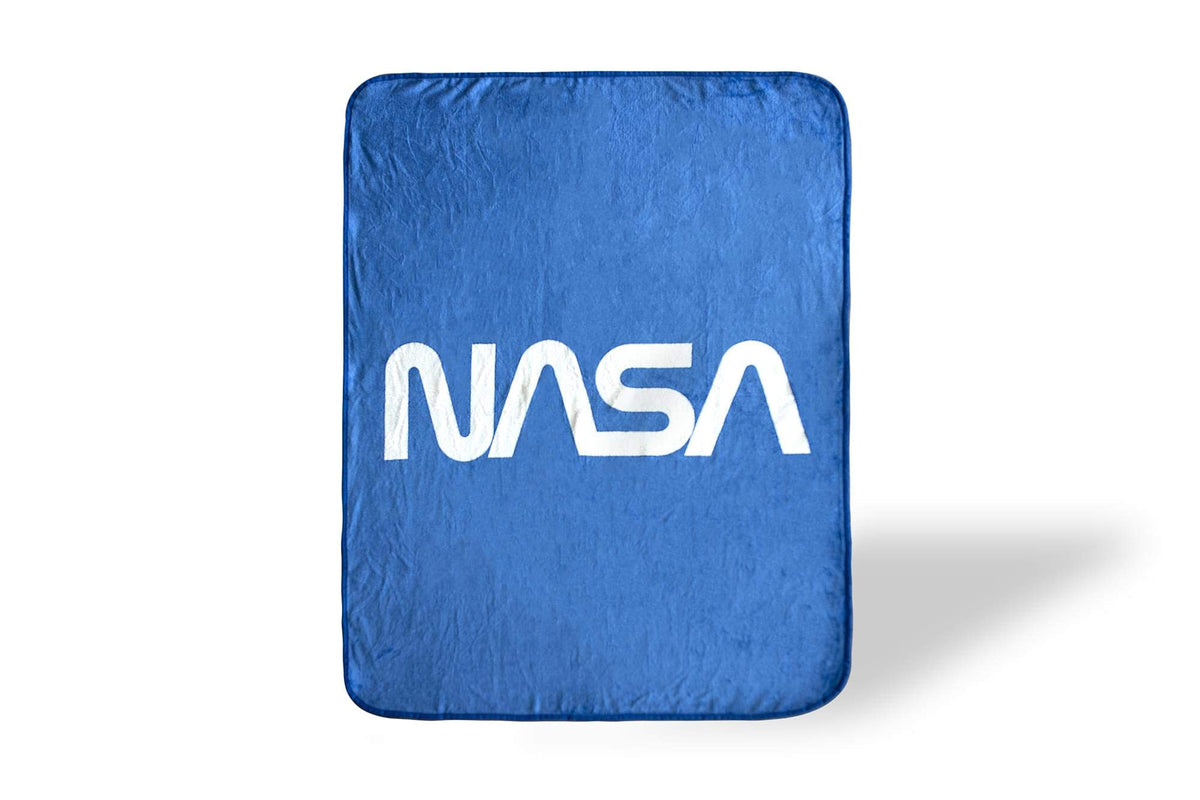 Just Funky Nasa Logo Fleece Soft Throw Blanket | Large Nasa Blanket | Nasa Logo Design Soft Blankets And Throws | Official Nasa