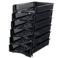 Ramddy 6 Packs Stackable A4 Paper Tray, Plastic Desk Organizer Basket Tray, Black
