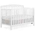 Dream On Me JPMA & Greenguard Gold Certified Odelle 5 in 1 Convertible Crib in White, Built of Sustainable Pinewood, 3 Mattress 
