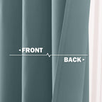 Nicetown Blackout Tiers Small Valance Curtains, Short Kitchen Curtain Room Darkening, Grommet Top Small Window Topper Treatment For Living Room/Bedroom/Basement(1 Panel, 52X18 Inches, Greyish Blue)