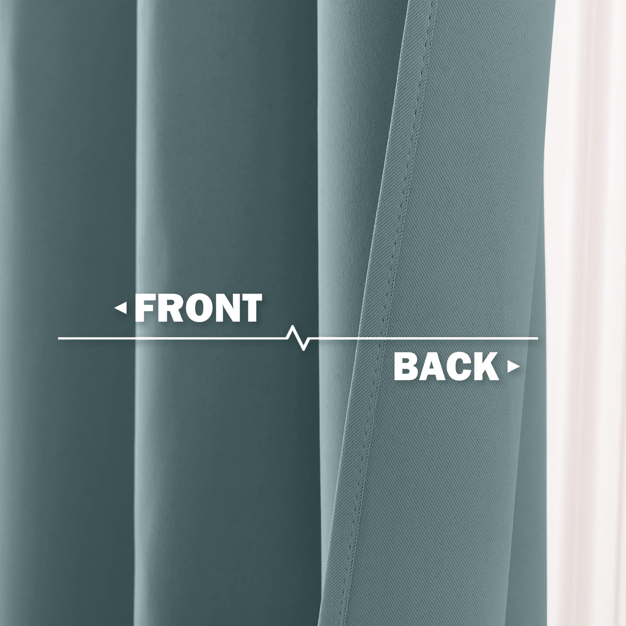 Nicetown Blackout Tiers Small Valance Curtains, Short Kitchen Curtain Room Darkening, Grommet Top Small Window Topper Treatment For Living Room/Bedroom/Basement(1 Panel, 52X18 Inches, Greyish Blue)