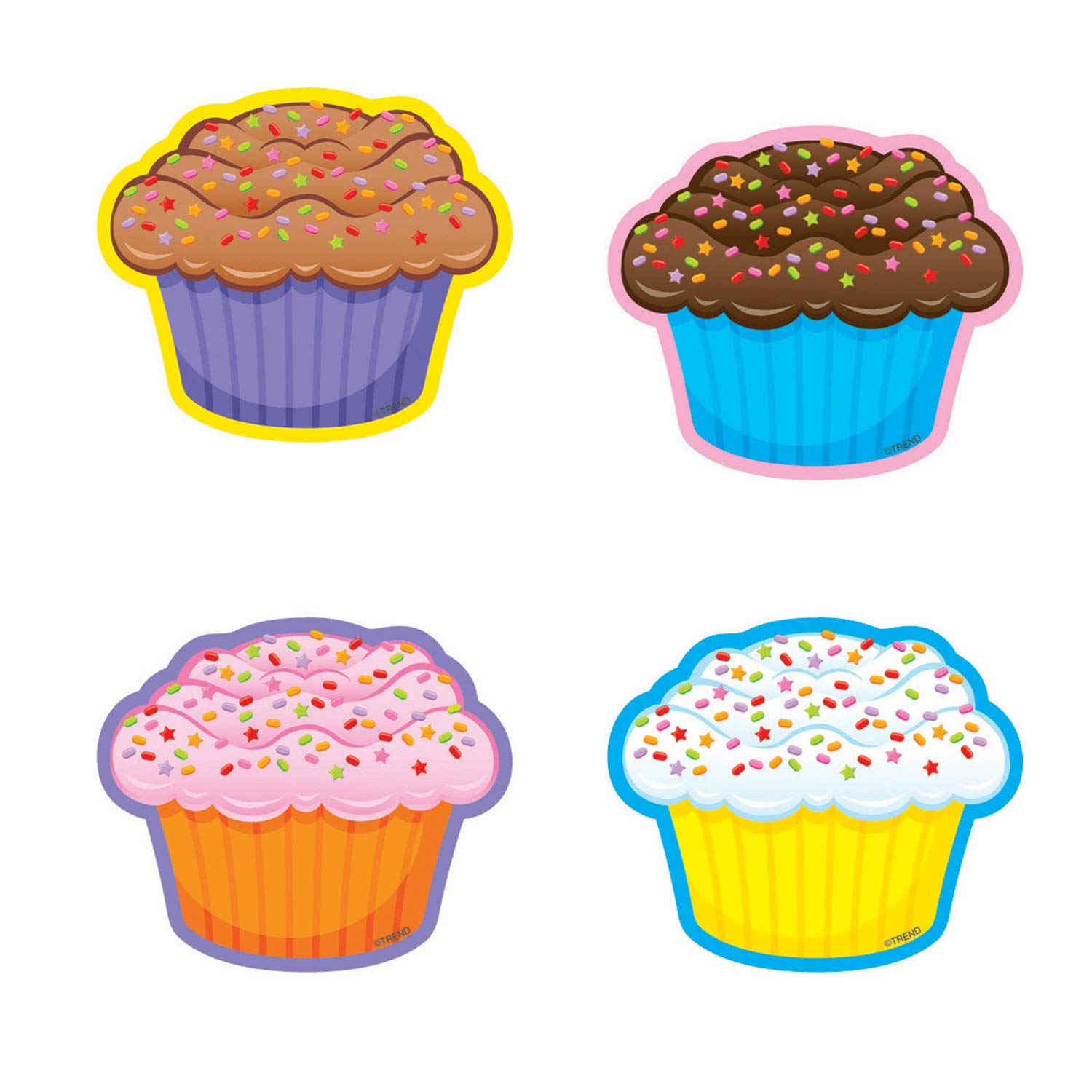 Trend Enterprises, Inc. Cupcakes Mini Accents Variety Pack, 36 Ct