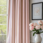 Lazzzy Pink Velvet Curtains Room Darkening Thermal Insulated Curtains 84 Inch Long Window Drapes For Bedroom Living Room Super Soft Luxury Rod Pocket Window Treatment, 2 Panels
