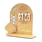 hhdatc Ramadan Advent Calendar Wooden Decorations,30 Day Countdown Til Eid Gift for Kids