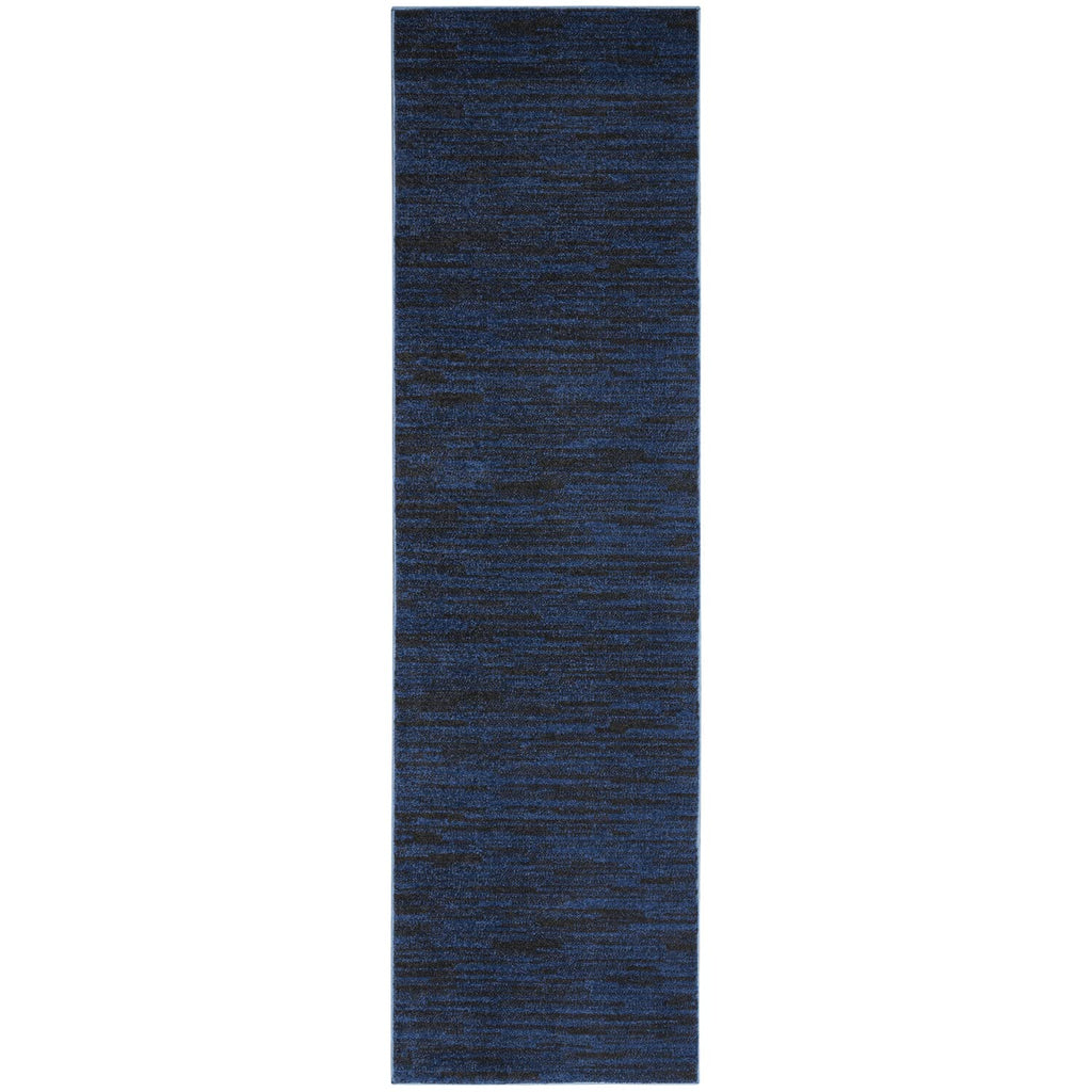Nourison Essentials Indoor/Outdoor Midnight Blue 2'2' X 10' Area Rug, Easy Cleaning, Non Shedding, Bed Room, Living Room, Dinin