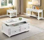 ACME Natesa End Table - - White Washed