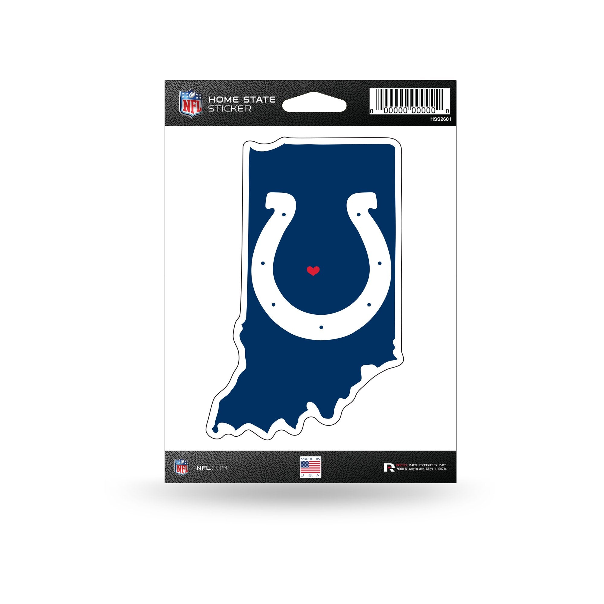 Rico Industries NFL Indianapolis Colts Home State Sticker