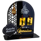 SEAHUISTAR Ramadan Advent Calendar Acrylic Eid Countdown Calendars 30 Days Til Eid Lantern Eid Mubarak Ornament table decor for 