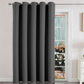 Joydeco Sliding Door Curtains, Dark Grey Curtains 70 X 90 Inches, Extra Wide Curtains For Patio Sliding Door Living Room, Room D