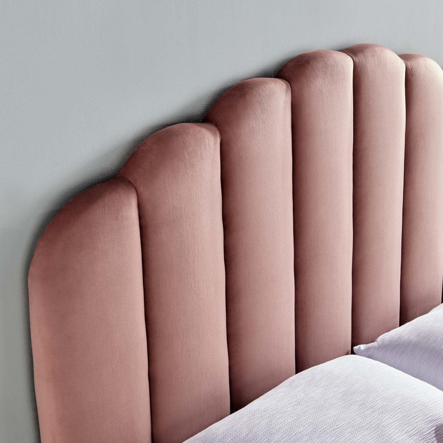 Modway Veronique Twin Performance Velvet Headboard In Dusty Rose Mod-6206-Dus