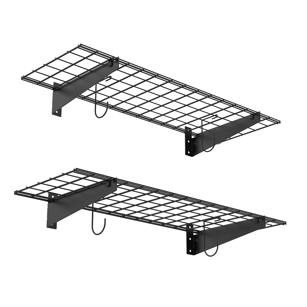Torack 2 Pack Garage Storage System Shelves, 15'' X 45'' Wall Mounted Wire Shelves For Storage Heavy Duty Garage Wall Shelving(P