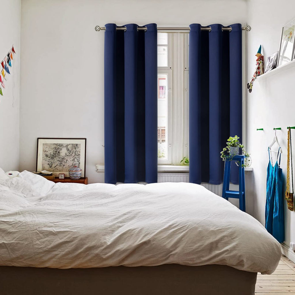 Bgment Blackout Curtains For Bedroom - Grommet Thermal Insulated Room Darkening Curtains For Living Room, Set Of 2 Panels (42 X