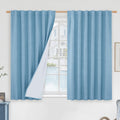 LAMIT Full Blackout Window Curtains for Baby Boy Bedroom, 54 Inches Thermal Farmhouse Curtains Back Tab and Rod Pocket Privacy P