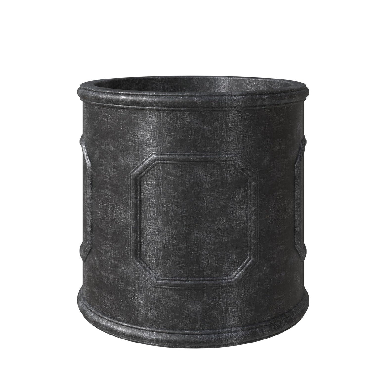 Meadow Series Fiber Stone Planter in Black 10.6 Dia, 10.6 HIgh