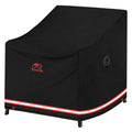 Turtle Life Patio Chair Cover, Heavy Duty Durable Waterproof Outdoor Lawn Armchair Deep Single Sofa Cover, Anti-Fading Cover For Chair, Black, 35' W X 38' D X 30' H