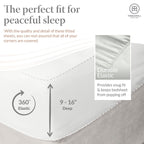 Threadmill Cotton Twin Sheets Set, 5 Star Hotel Quality Bed Sheets, 100% Cotton Sheets, 500 Thread Count, Deep Pocket, Snug Fit