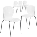 5 Pk. HERCULES Series 551 lb. Capacity White Stack Chair