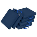 ECR4Kids SoftZone Floor Cushions, Square Flexible Seating, Navy 6 Count