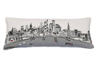 HomeRoots Cream 35' White Frankfurt Daylight Skyline Lumbar Decorative Pillow