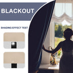 Jiuzhen Blackout Curtains For Bedroom - 60 Inch Wide Thermal Insulated Room Darkening Privacy Soundproof Curtains For Living Room, Set Of 2 Panels With Tiebacks, 60 X 84 Inches, Beige