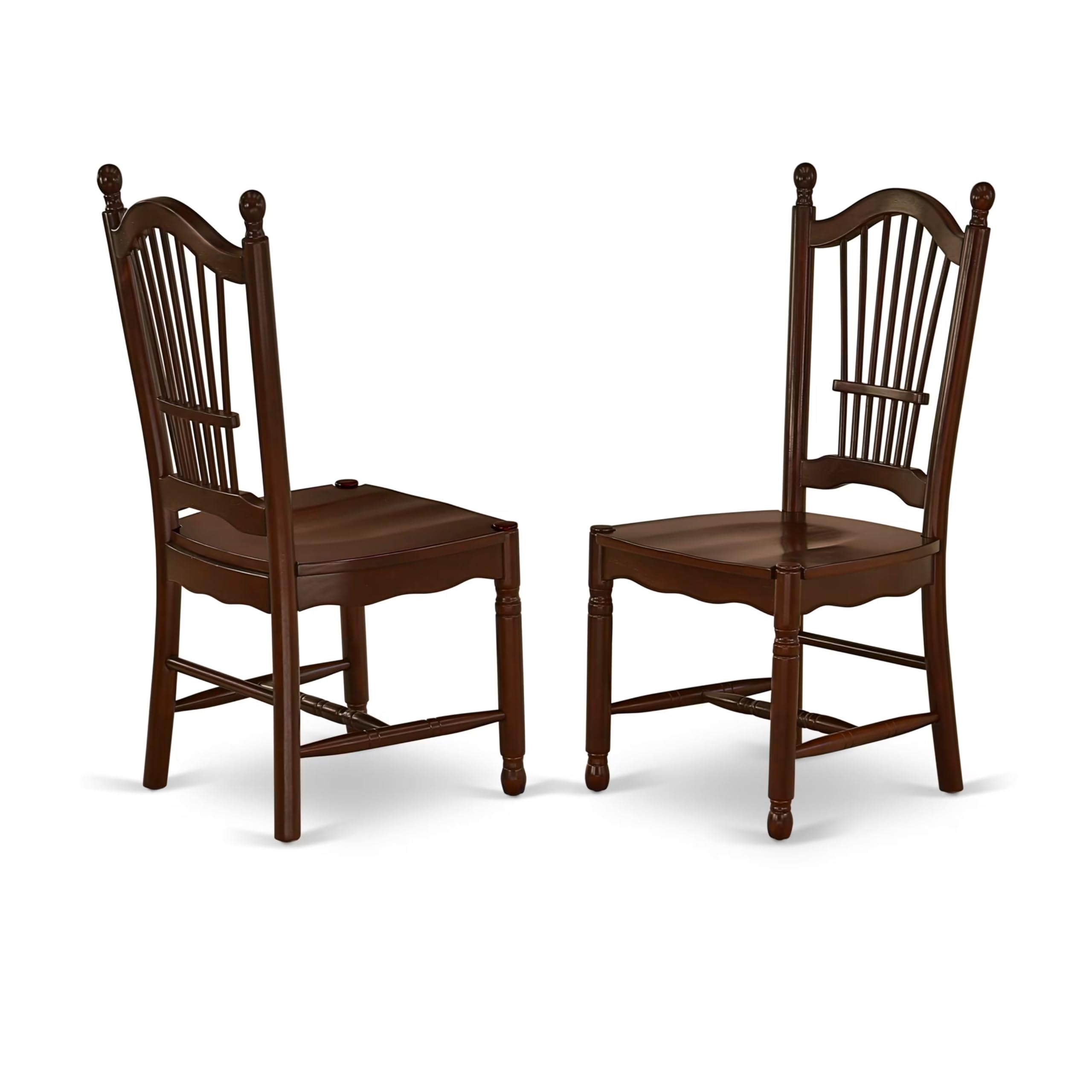 East West Furniture Cado7-Mah-W Capri 7 Piece Set Consist Of A Rectangle Wooden Table And 6 Dining Room Chairs, 36X60 Inch, Mahogany