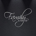 Family is Forever Vinyl Wall Decal Art Saying Home Decor Sticker #1225 (20 Wide X 13 High) (Matte White)