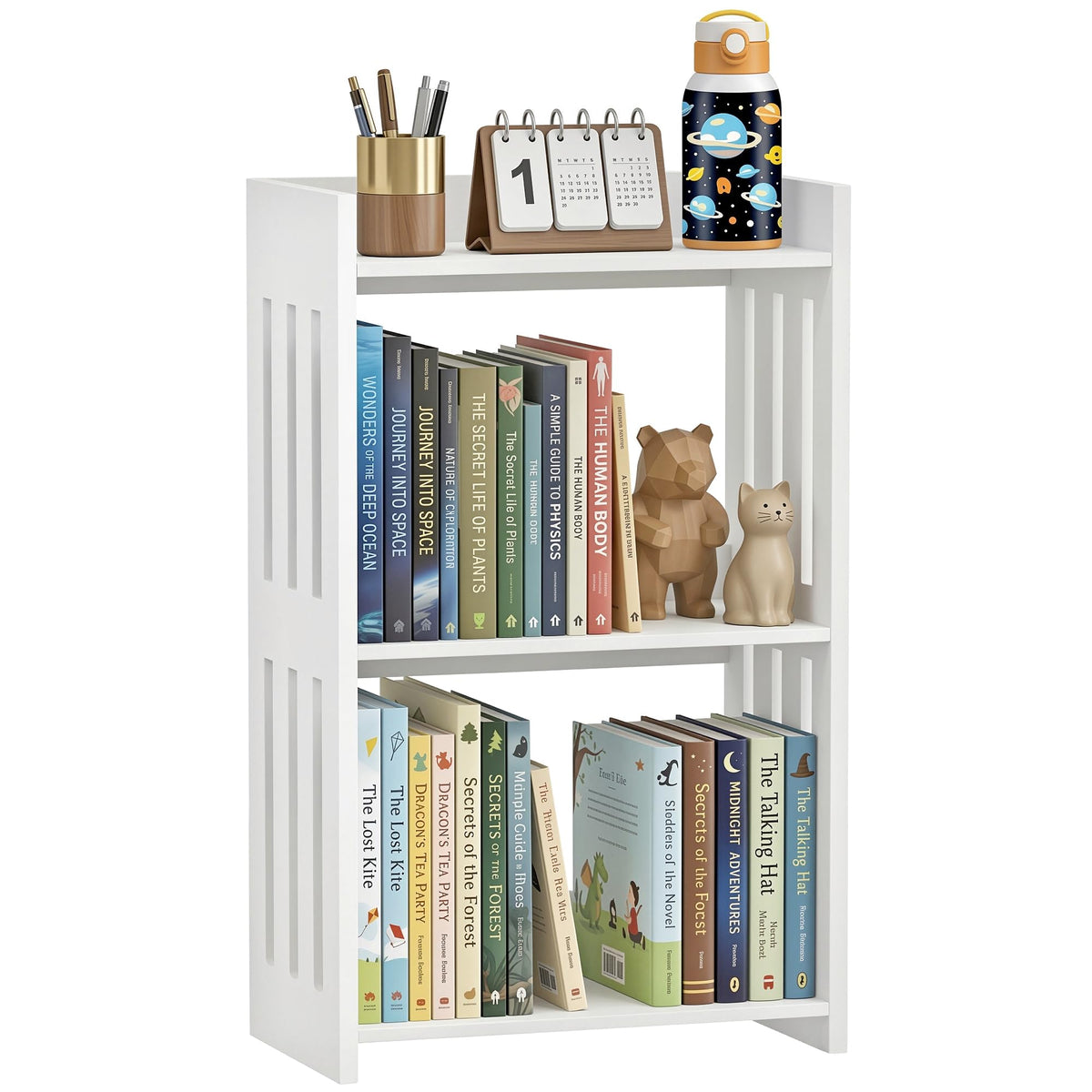 HAYOFAMY 3 Tier Bookshelf for Small Spaces 25.6H Bookcase