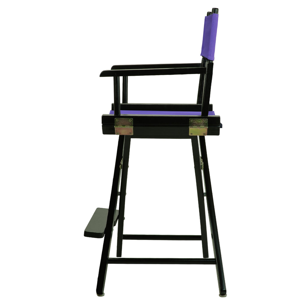 Casual Home 220-02/021-41 Director Chair 24" - Counter Height Blackframe/Purple Canvas