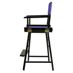 Casual Home 220-02/021-41 Director Chair 24" - Counter Height Blackframe/Purple Canvas