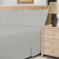SUPERIOR Cotton Blend Bed Sheets, Solid Design, Elegant Sateen, House Basics, Set Includes 1 Flat Sheet, 1 Elastic Deep Pocket F