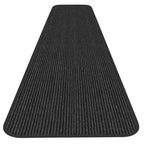 House, Home And More Indoor Outdoor Double-Ribbed Carpet Runner With Skid-Resistant Rubber Backing - Smokey Black - 4 Feet X 30 Feet