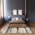 Luxe Weavers Rug Modern Area Rug Stain Resistant, Brown/Size 9X12