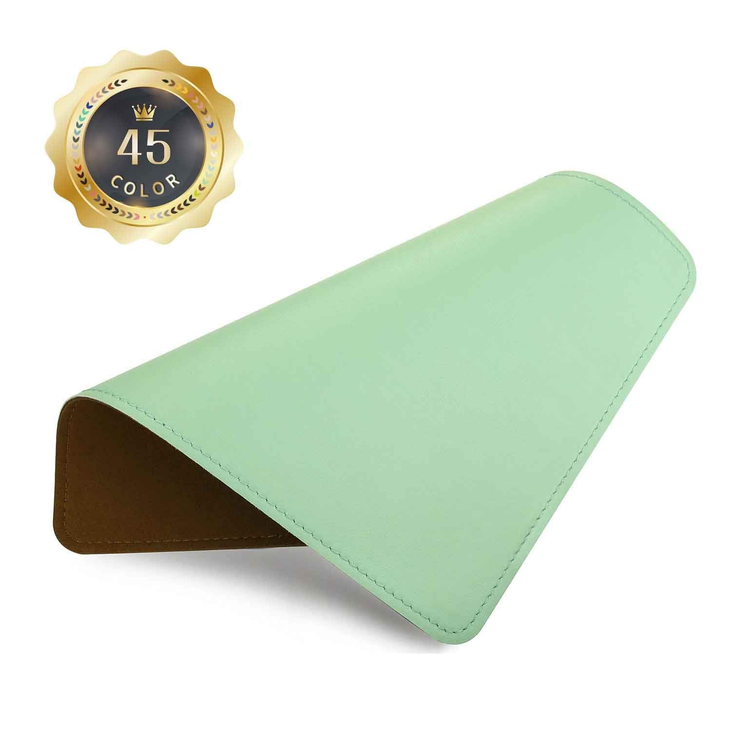 Mouse Pad, Pu Mouse Pad,Leather Mouse Pad With Stitched Edge Micro-Fiber Base With Non-Slip Waterproof,Mouse Pad For Computers,L