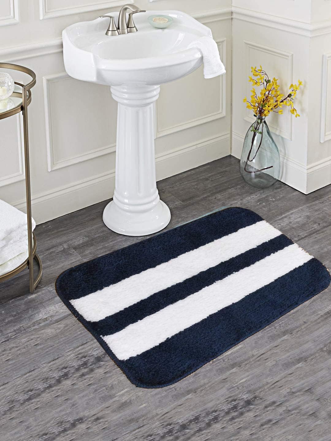 SKIVE India Microfiber Bathroom Mat | Bathroom Rugs and Mats 1 Piece Fast Dry Anti Slip Bath Mats Soft Plush Plain Design for Sh